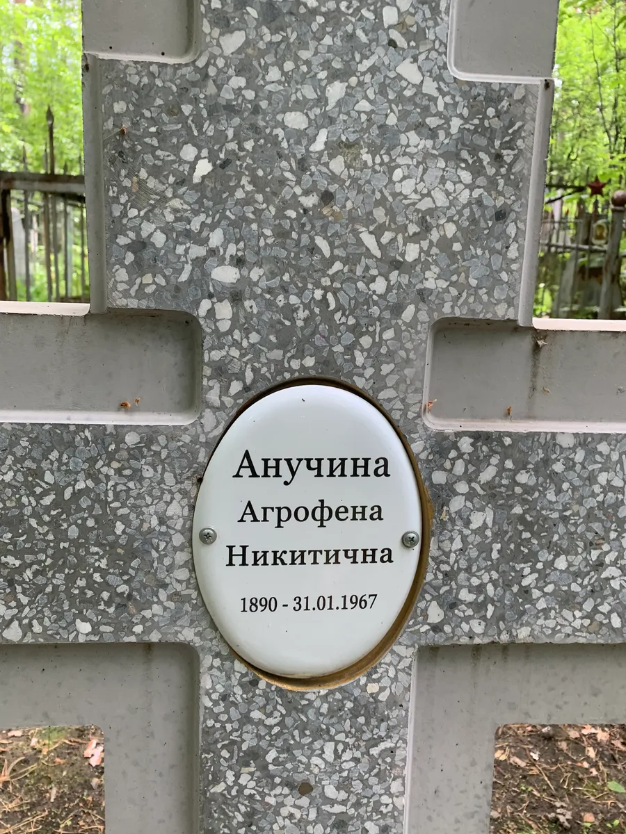 Анучина Агрофена никитична