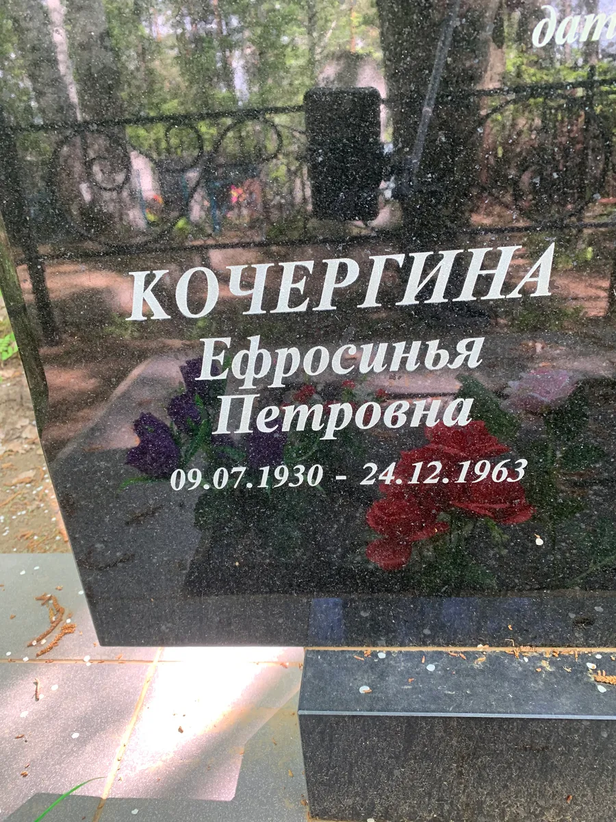 Кочергина Ефросинья петровна