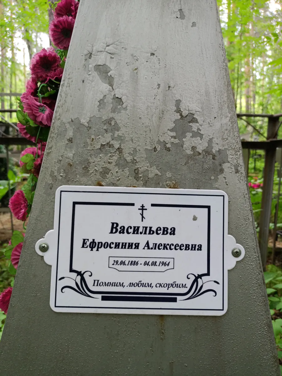 Васильева Ефросиния Алексеевна